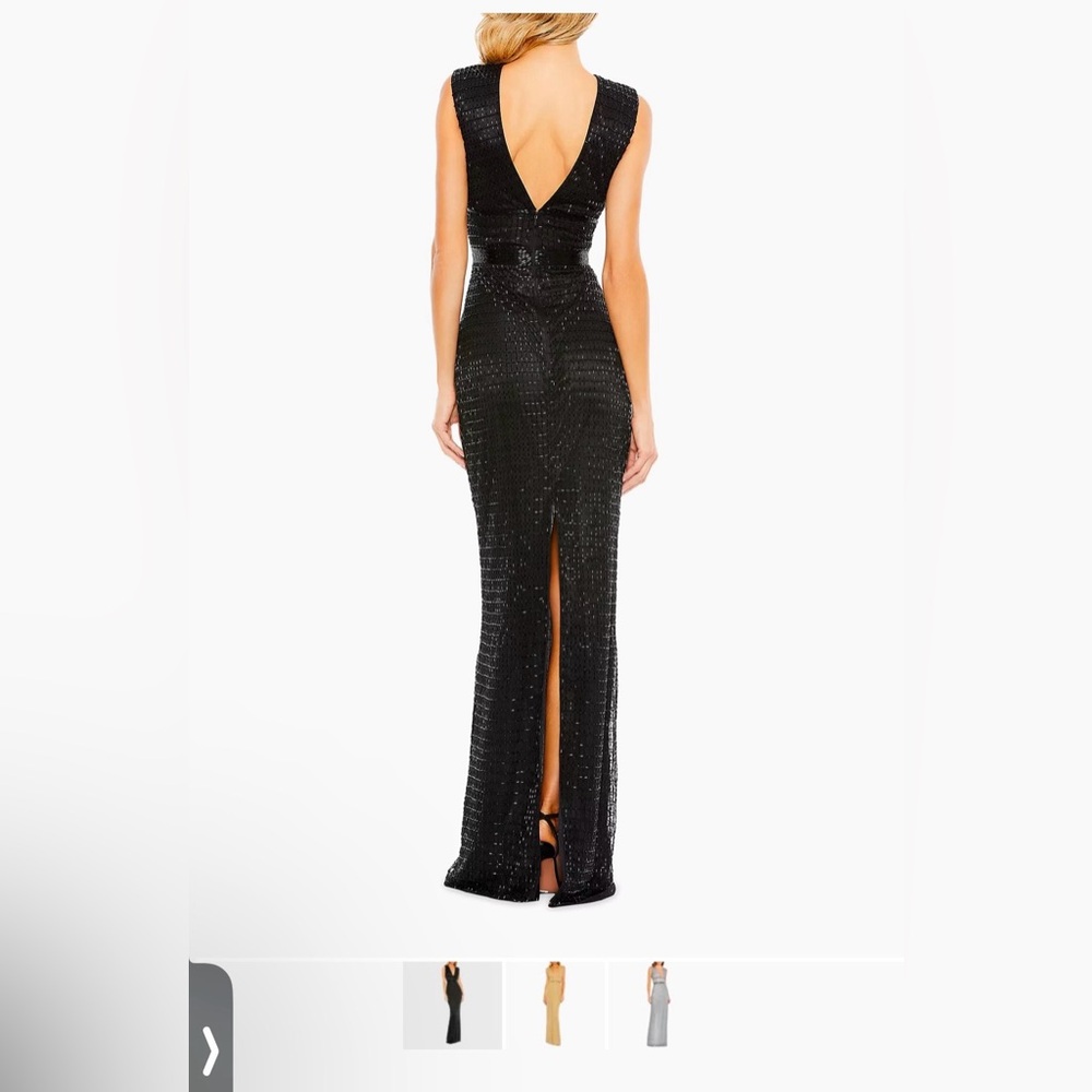 Mac Duggal Beaded Cap Sleeve Column Gown NWT 4